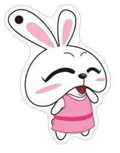 RFID čipový prívesok na kľúče 125KHz - Ružový zajačik