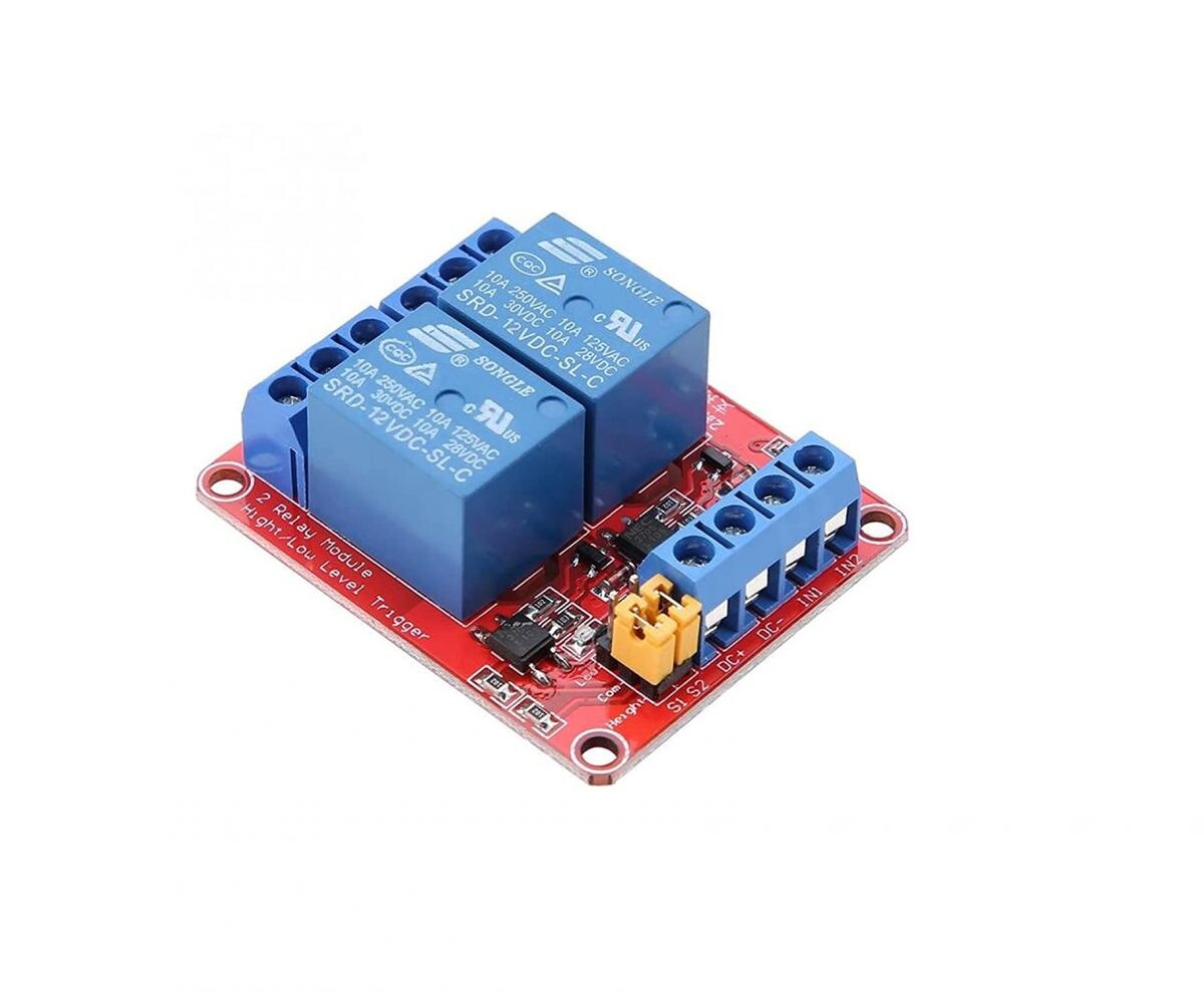 Modul relé DC 12V - 2 kanály s úrovňovým spínačom