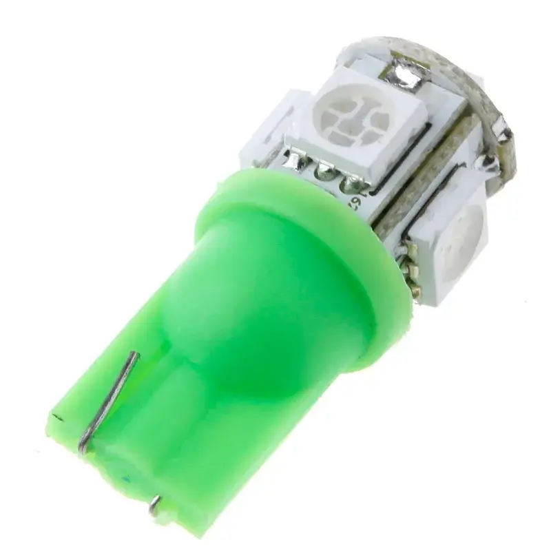 LED 5x 5050 SMD pätica T10, W5W - Zelená, 24V