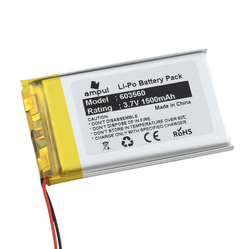 Li-Pol batéria 1500mAh, 3.7V, 603560