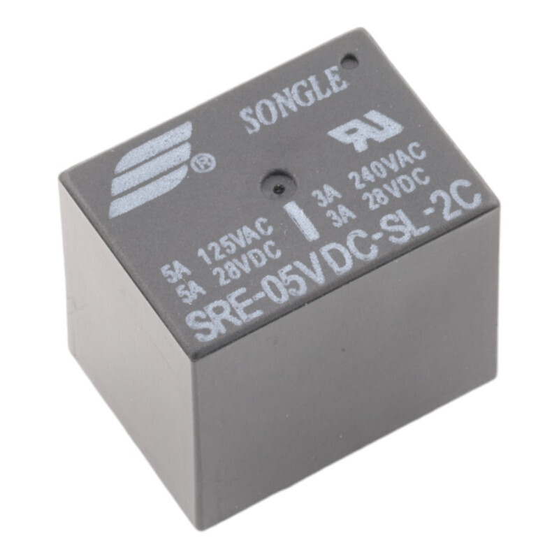 Relé SRE-05VDC-SL-2C, DC 5V/240V AC, DC 28V 5A