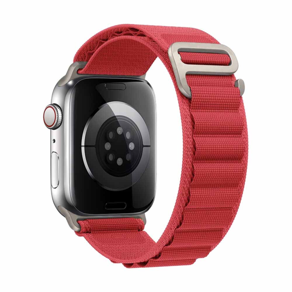 Marvelli - Nylonový remienok alpský ťah na Apple Watch - Červeny Veľkosť: 38/40/41/42mm, Farba: Červená
