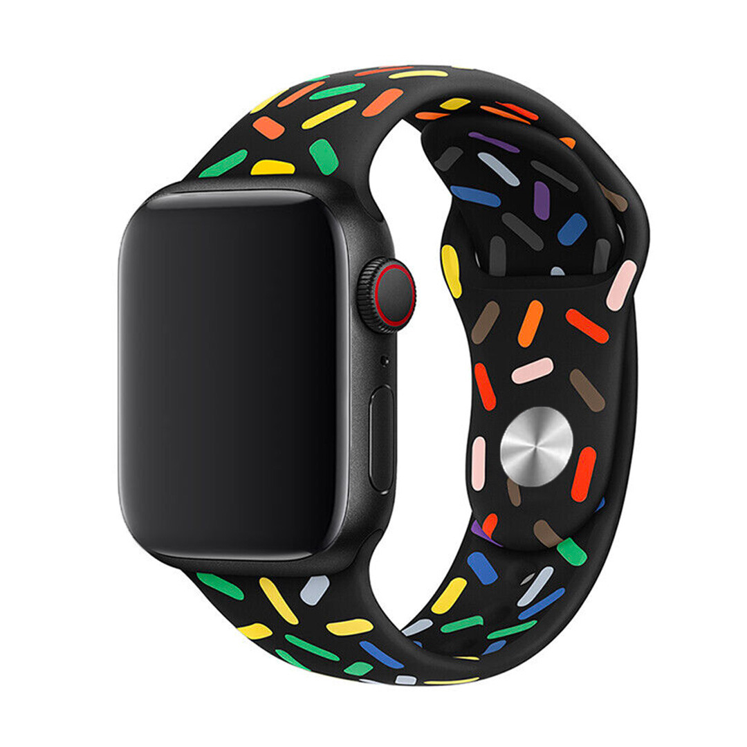 Marvelli - Jednofarebný remienok na Apple Watch - Black Cake Veľkosť: 38/40/41/42mm, Obvod: M-L (stredný až väčší obvod zápästia), Farba: Čierna