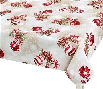 Bellatex Obrus VIANOCE – 120 × 140 cm – vianočné gule a cezmína