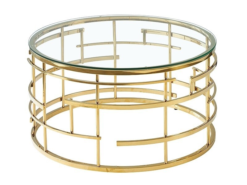 Konferenční stolek Livia 80 cm zlatý