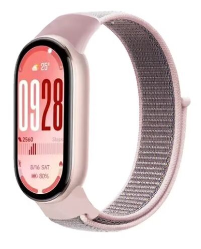 eses Nylonový remienok pre Xiaomi Smart Band 8, 9 a 10 - Rúžový