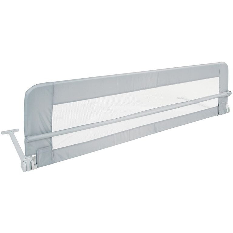 Detská zábrana na posteľ, 150 cm, sivá