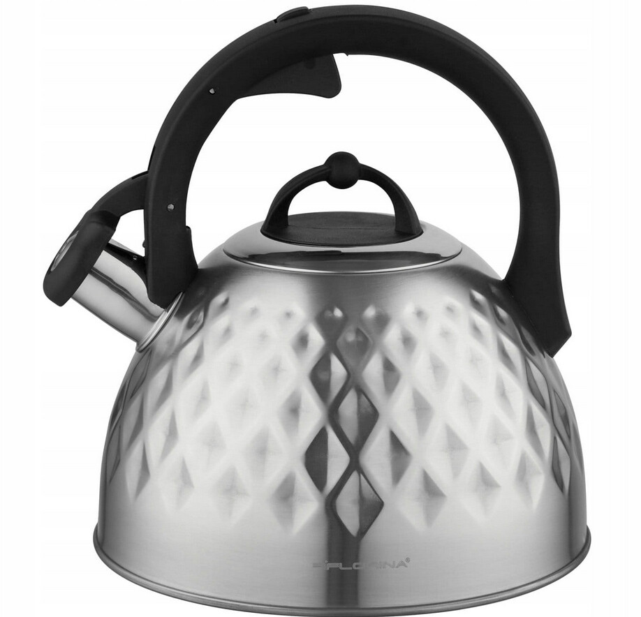 MAKRO - Čajník Florina pískací 3L, strieborný