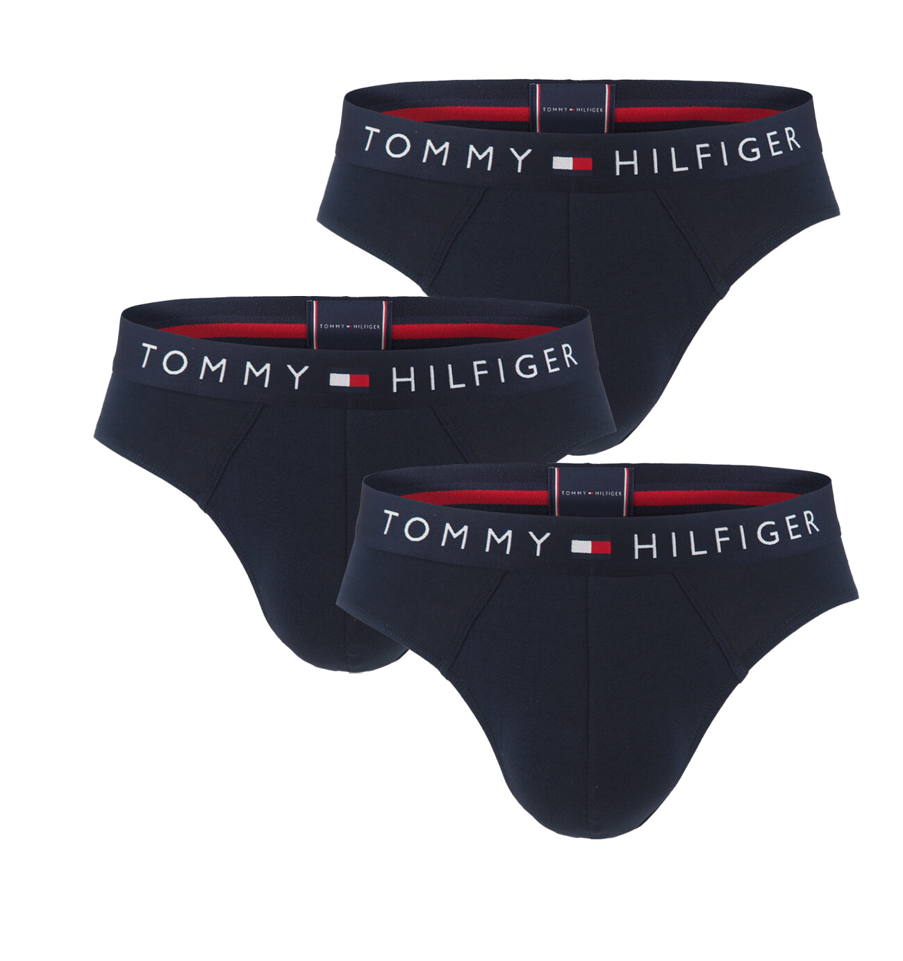 TOMMY HILFIGER - slipy 3PACK TH original cotton stretch desert sky color