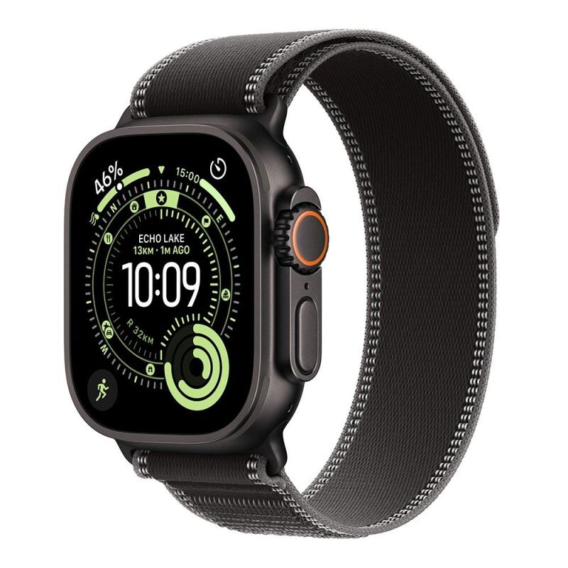 Apple Watch Ultra 3 GPS + Cellular 49mm Black Titanium Case with BlackCharcoal Trail Loop - ML MF1H4QCA