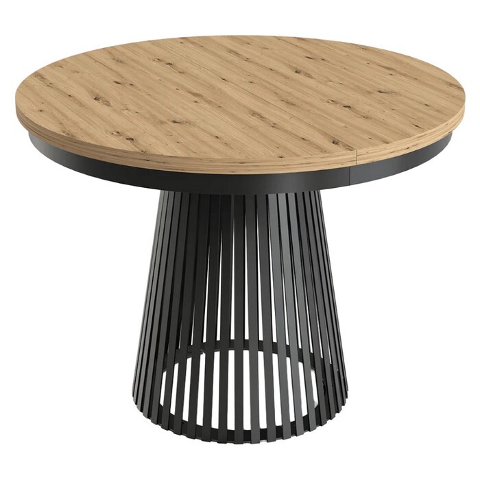 KONDELA Gerdony rozkladací jedálenský stôl čierna / dub artisan