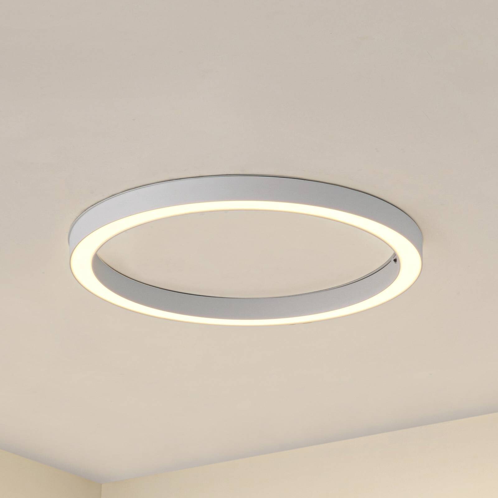 Lucande stropné LED svetlo Neor, biele, Ø 60 cm, CCT, stmievateľné