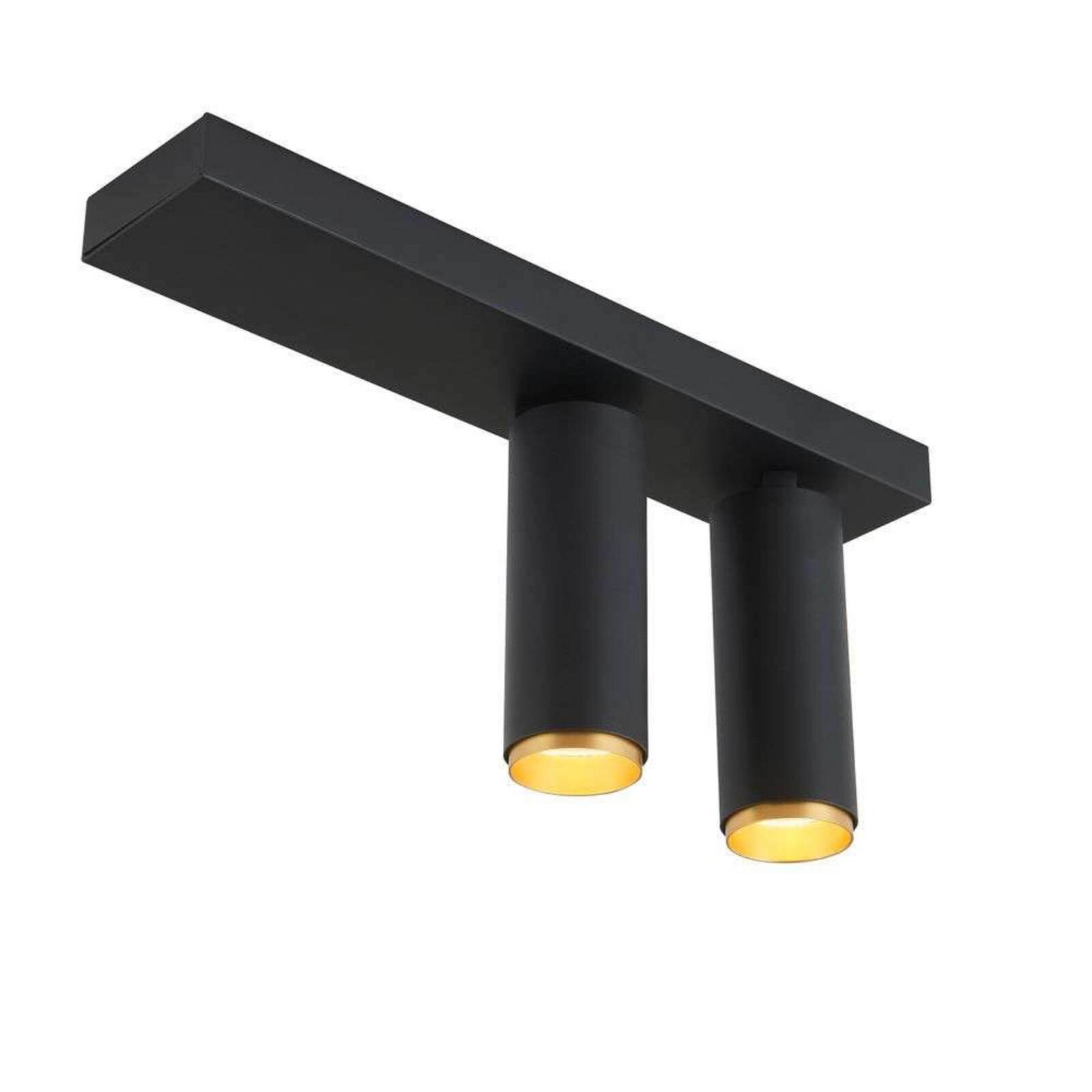 LOOM DESIGN LED stropné bodové svetlá X-Beam, 2-pl., čierny