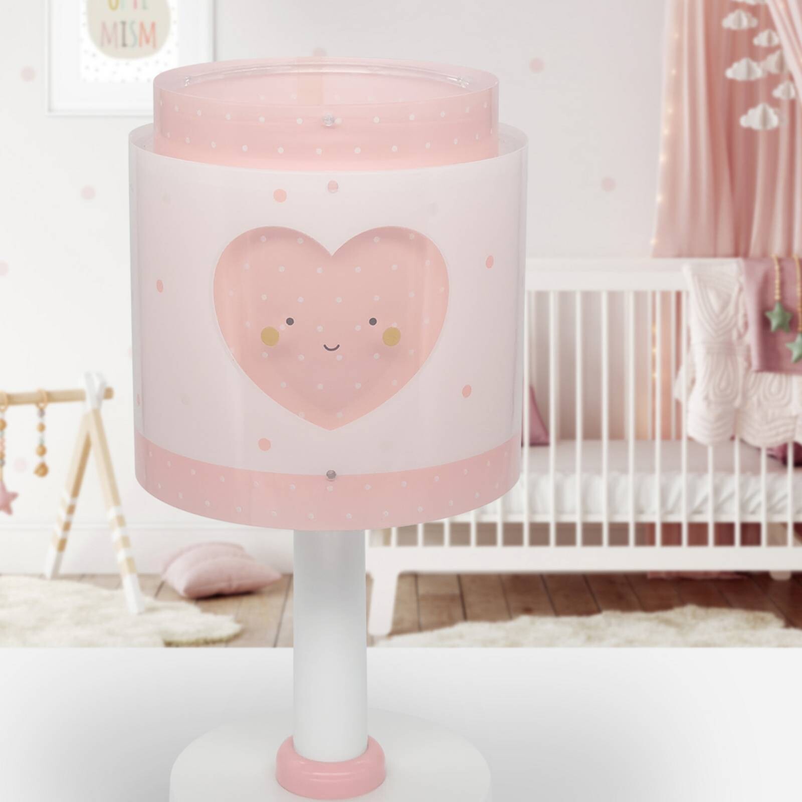Detská stolová lampa Baby Dreams, ružová, G4, Ø 15 cm