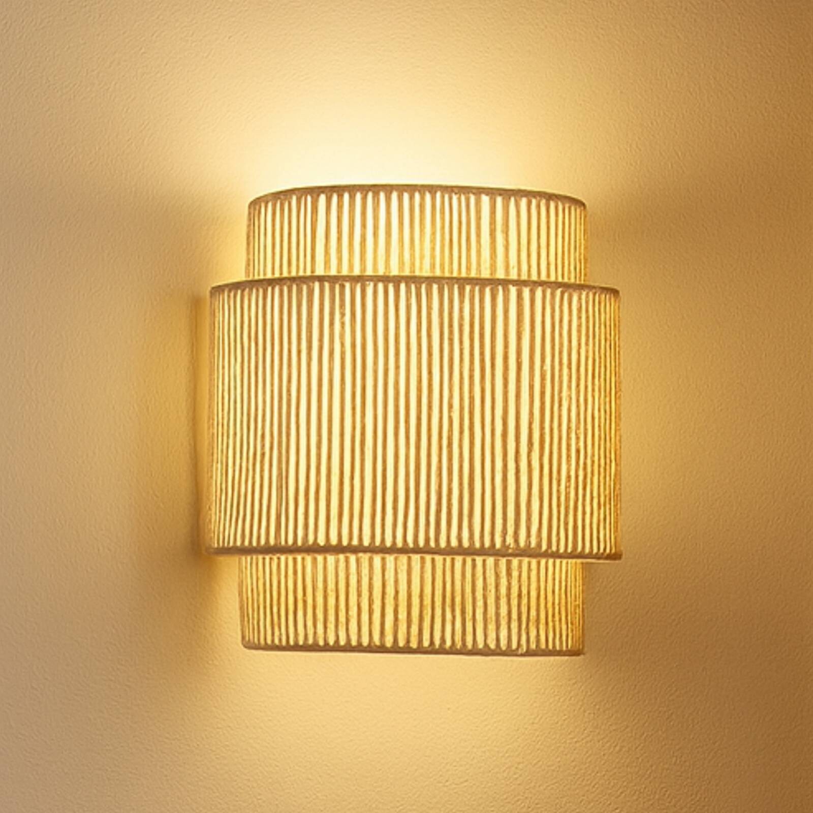 Lindby nástenné svetlo Anuva, prírodná farba, papier, výška 25 cm