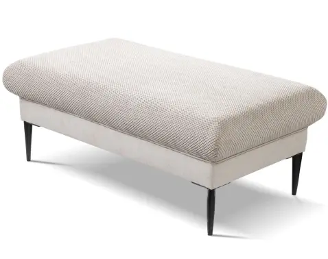 Obdĺžny taburet Romeo, béžová štruktúrovaná látka%