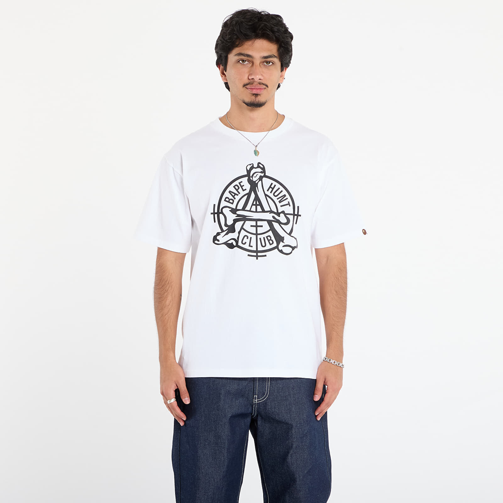 Tričko A BATHING APE Bape Hunt Club Tee White XL