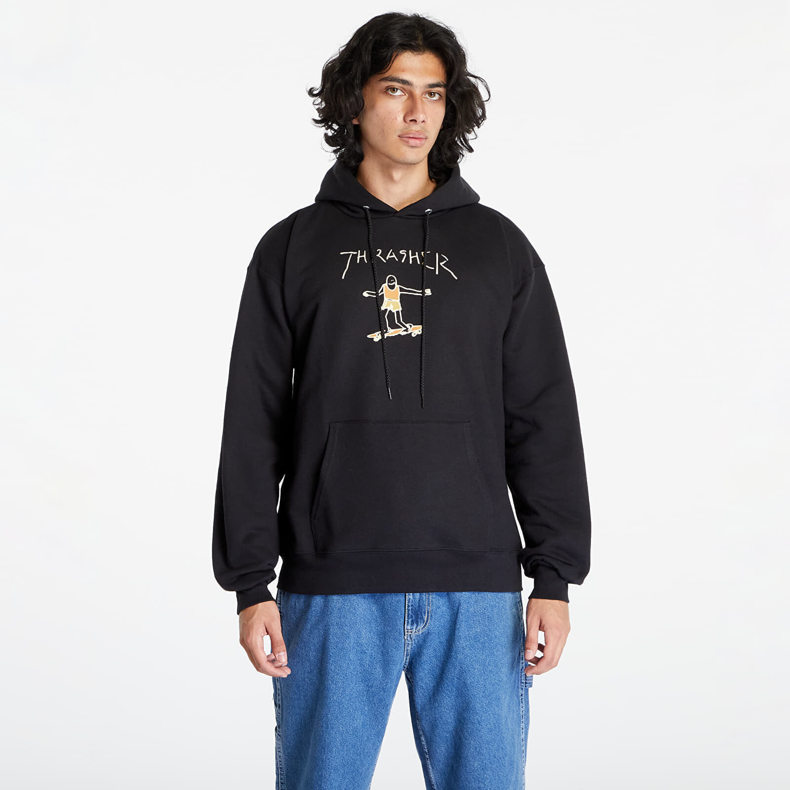 Mikina Thrasher Gonz Logo Hood Black/ Brown S