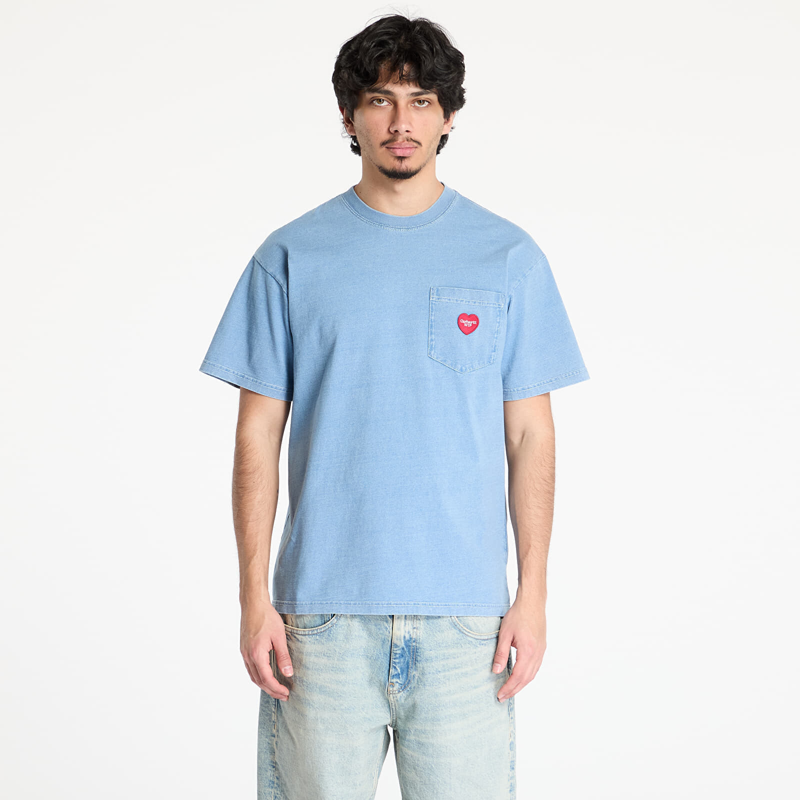 Tričko Carhartt WIP S/S Ingo Pocket T-Shirt UNISEX Light Blue Garment Dyed L