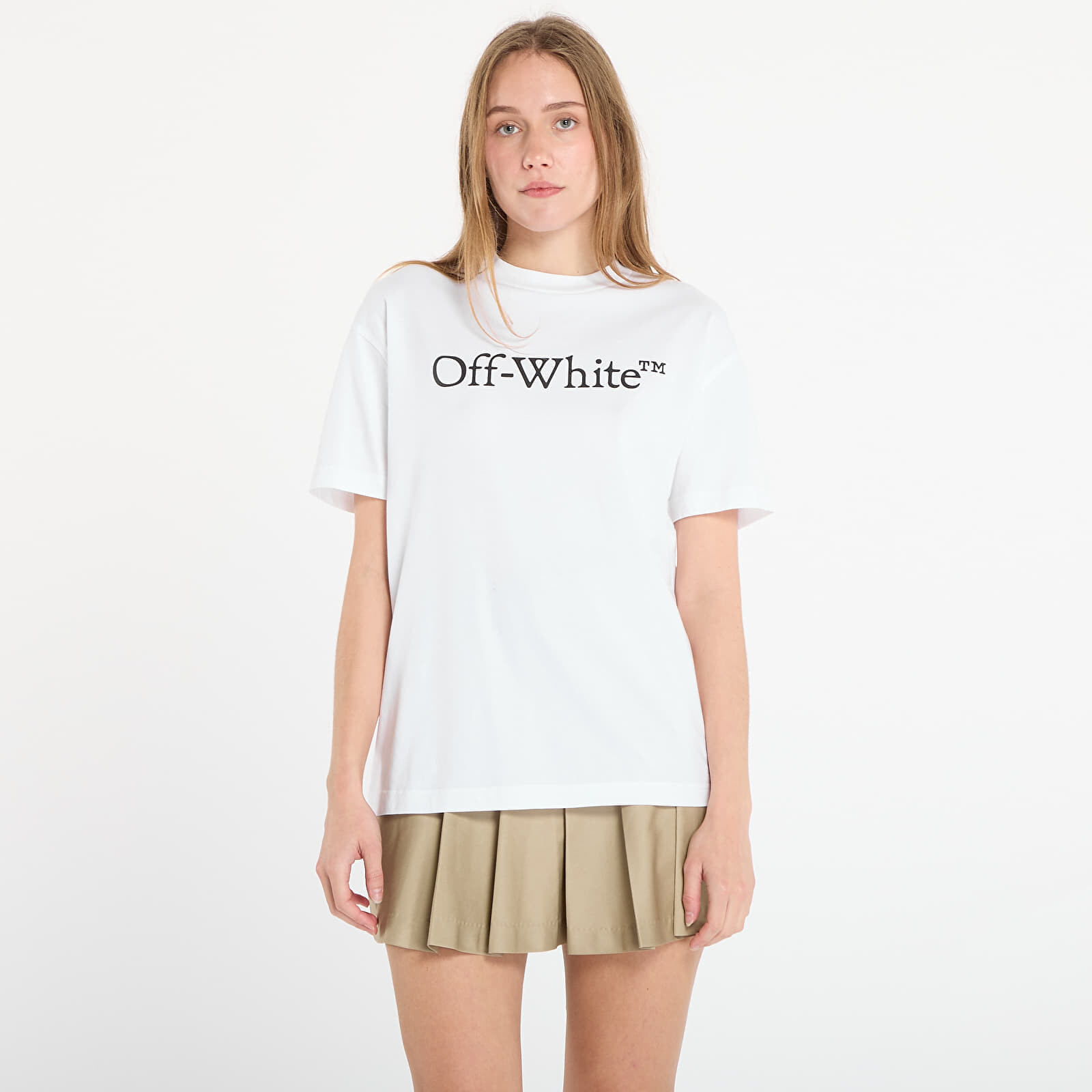 Tričko Off-White Big Logo Bookish Casual Tee White/ Black M