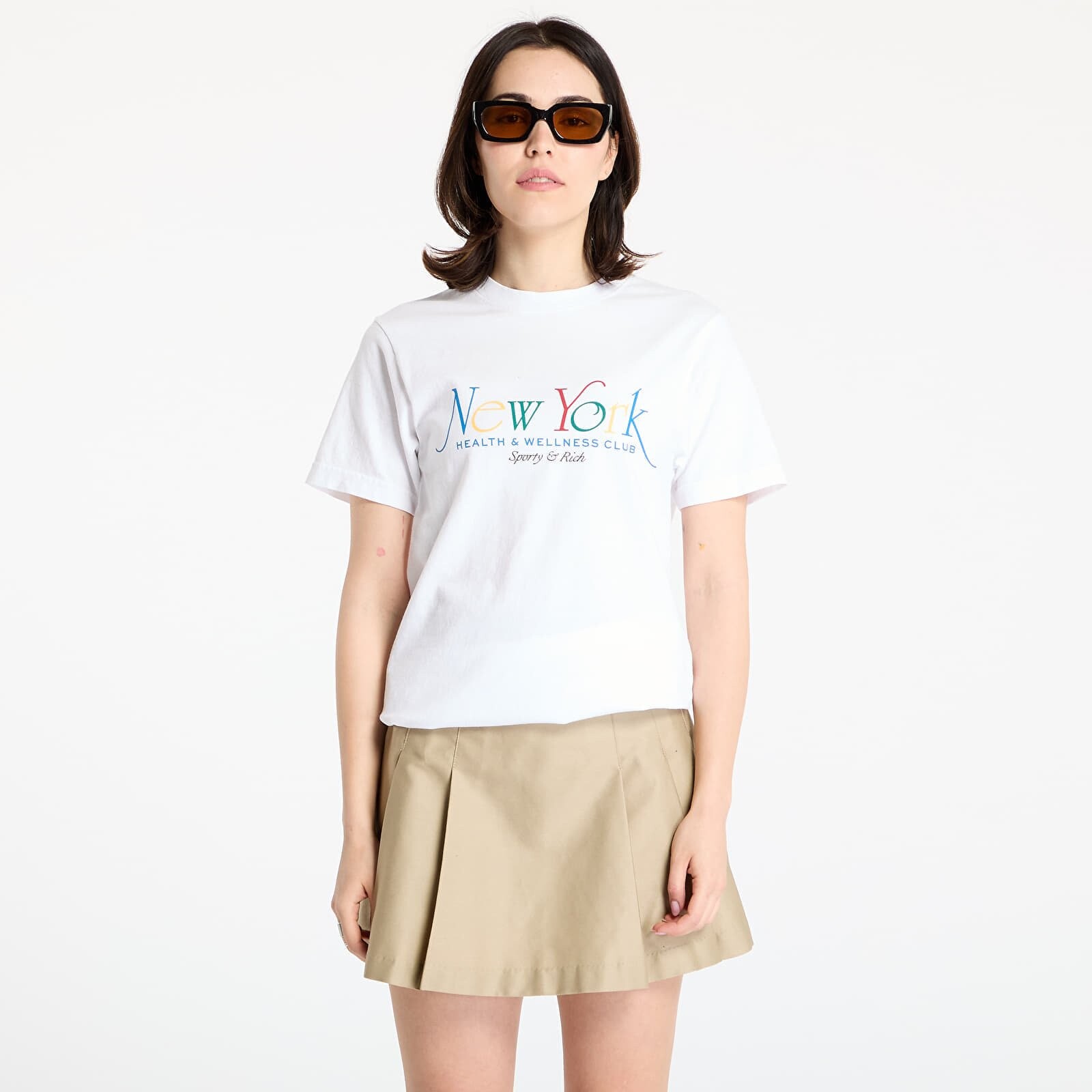 Tričko Sporty & Rich NY 94 T-shirt White/ Ruby/ Alpine/ Paris Blue M