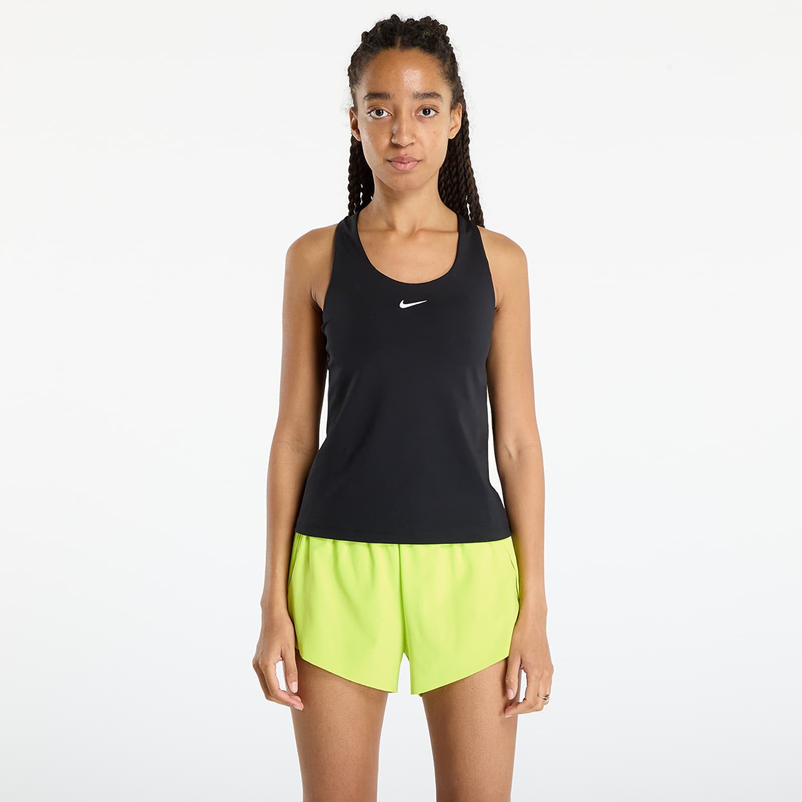 Nike Swoosh Women's Medium-Support Padded Sports Bra Tank Black/ Black/ White L