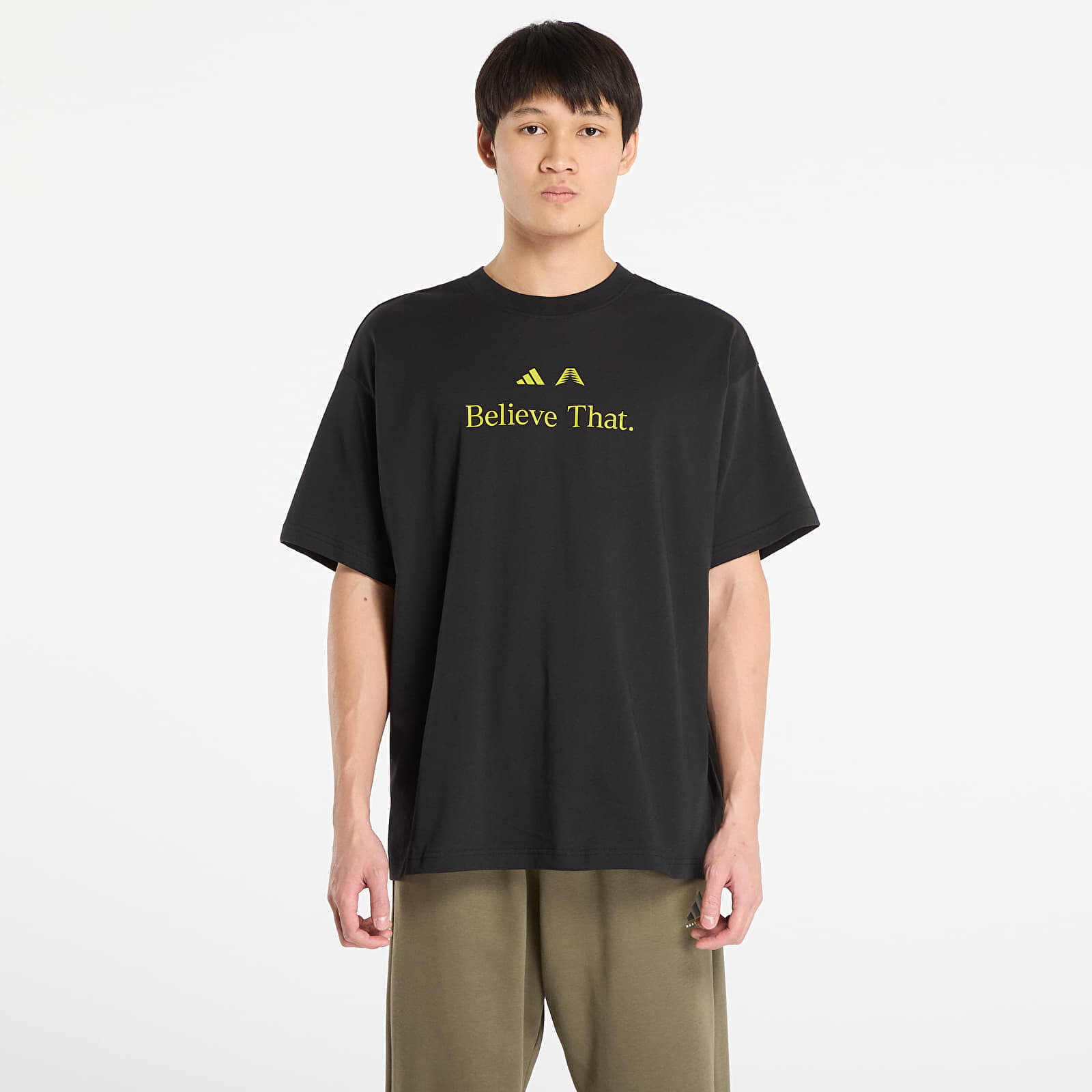 Tričko adidas x Anthony Edwards Tee Black/ Preloved Lime XL