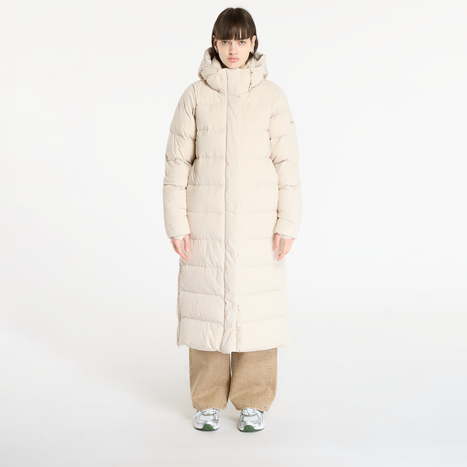 Bunda Columbia Amaze Puff™ Long Hooded Jacket Dark Stone XL