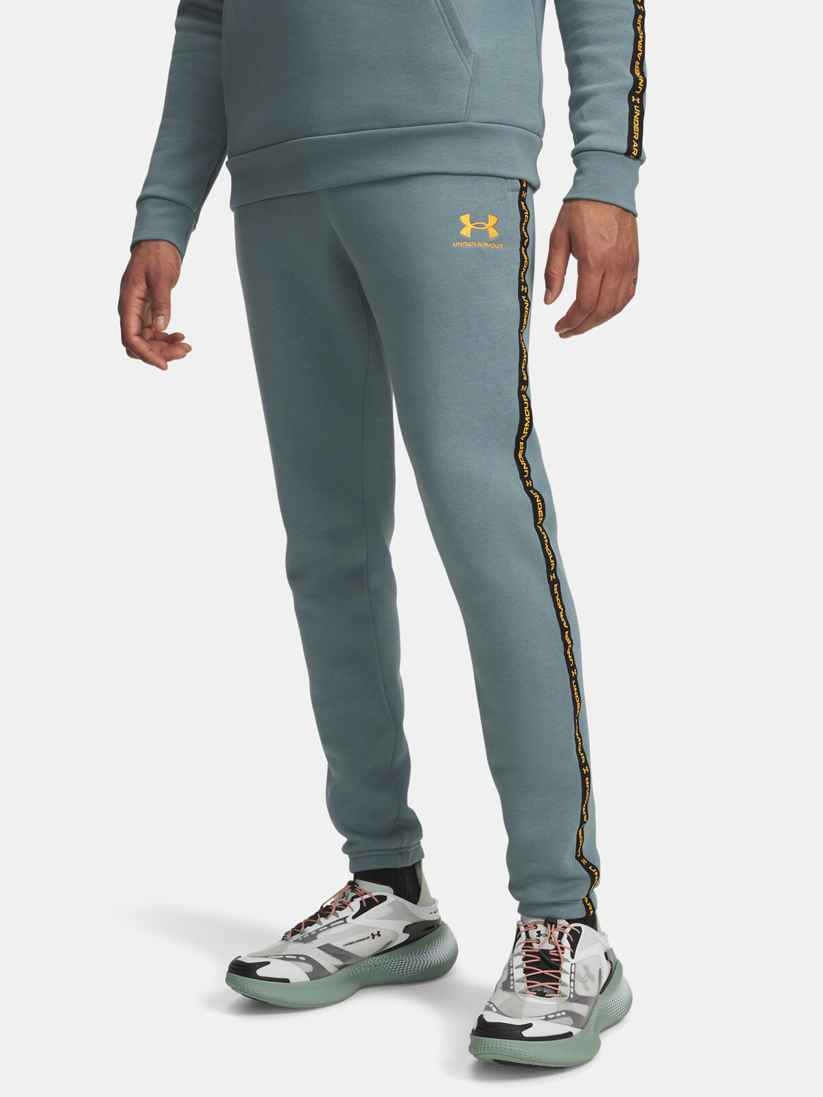 Men's Under Armour UA Icon Fleece Jgr Taping-BLU Sweatpants - Mens