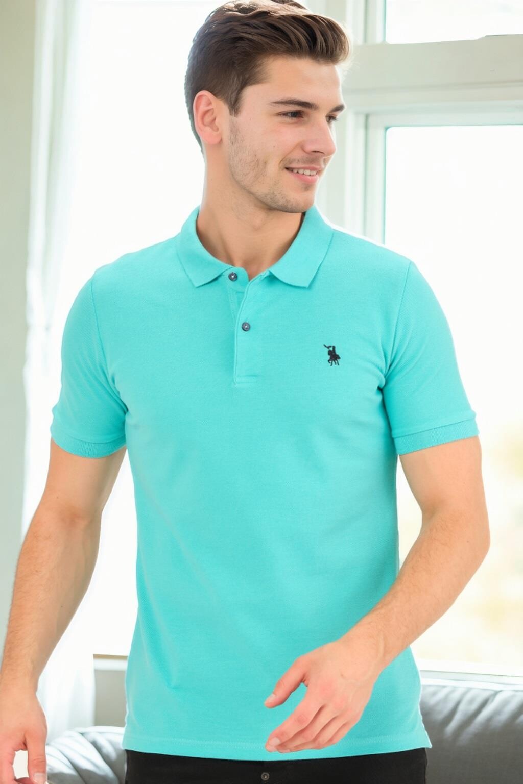 T9561 DEWBERRY MEN'S TSHIRT-WATER GREEN
