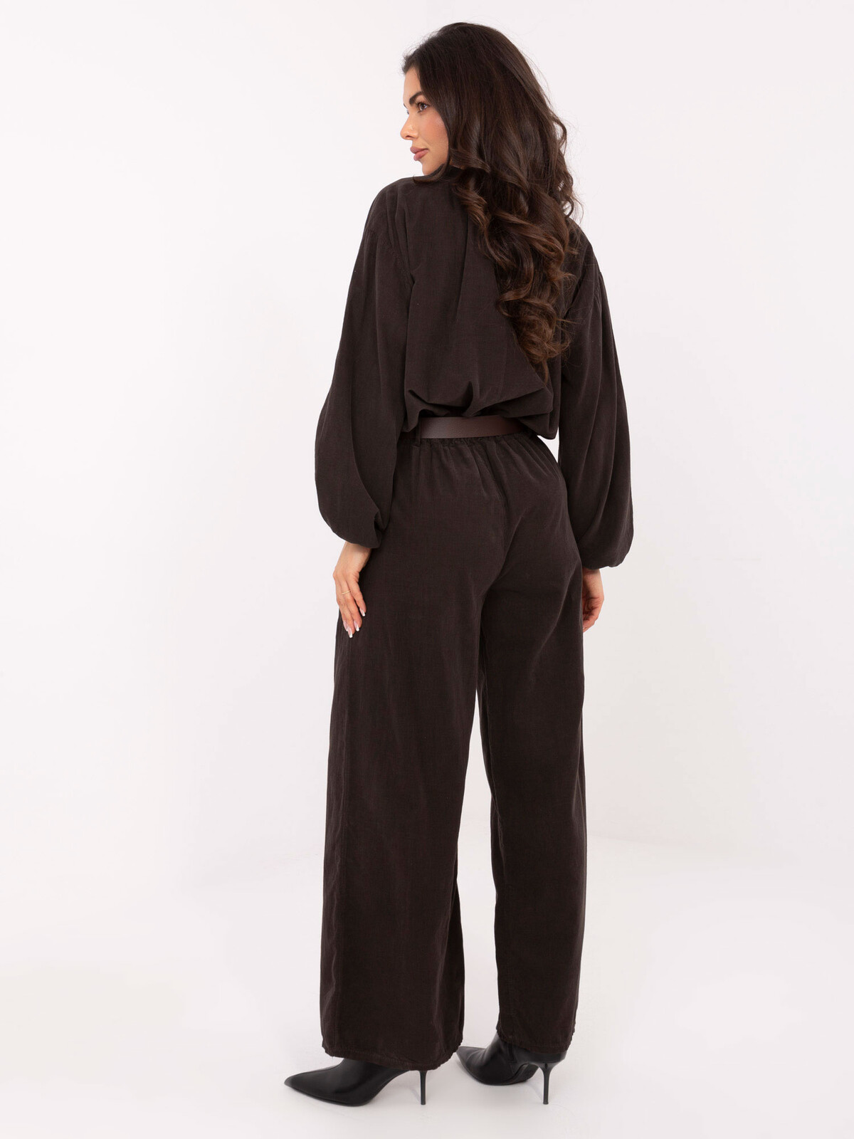 Dámske nohavice tmavohnedé