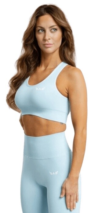Exalted sportovní bezešvá podprsenka impact světle modrá