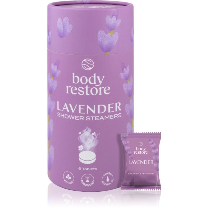 Body Restore Lavender Shower Steamers tablety do sprchy s vôňou levandule 6 ks