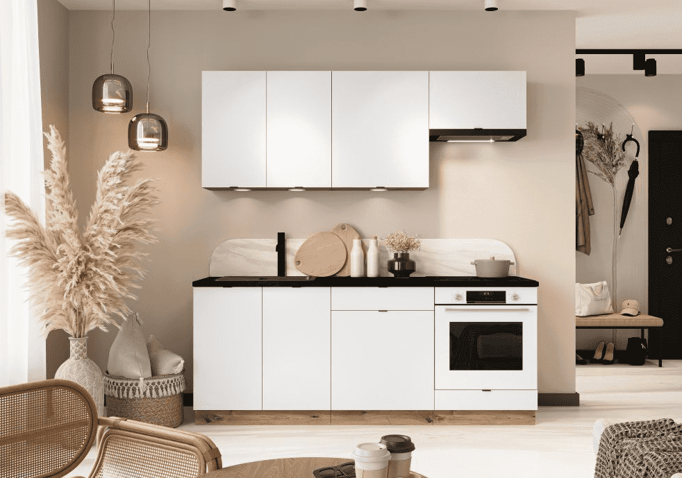 Artstolk Kuchynská linka GIANNA C | dub artisan/biela 200 cm