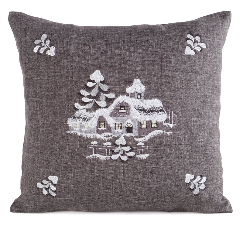 ArtFir Vianočná obliečka na vankúš 246 | oceľová 45 x 45 cm