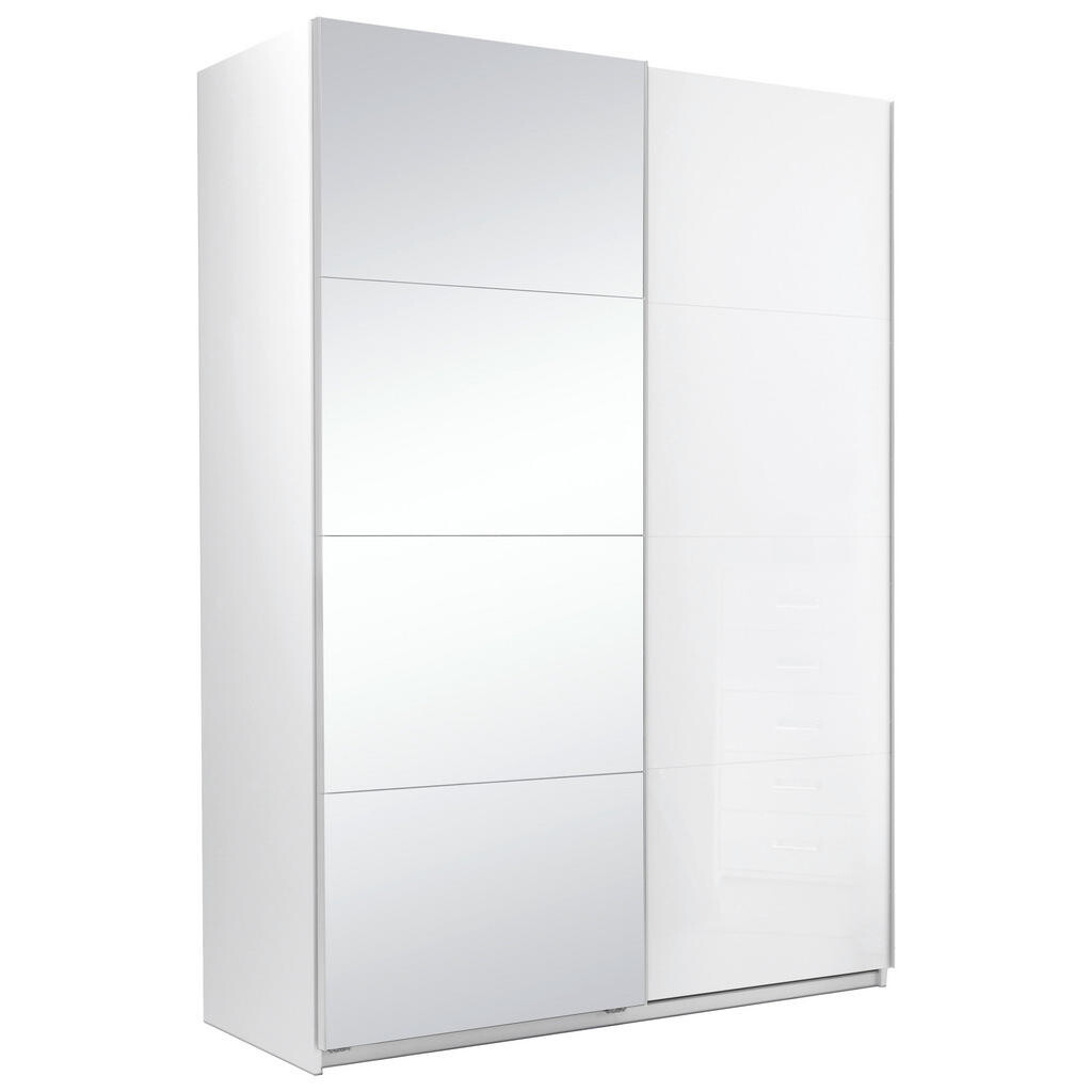 MID.YOU SKRIŇA S POSUVNÝMI DVERAMI, biela, 150/210/62 cm