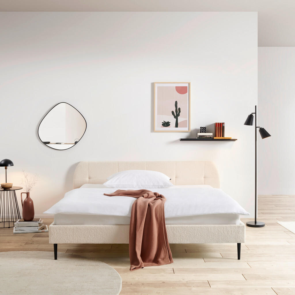 Livetastic ČALÚNENÁ POSTEĽ, 180/200 cm, prírodná farba