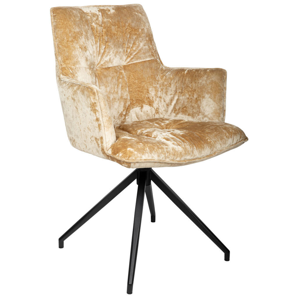 Novel STOLIČKA S PODRÚČKAMI, železo, zamat, čierna, taupe