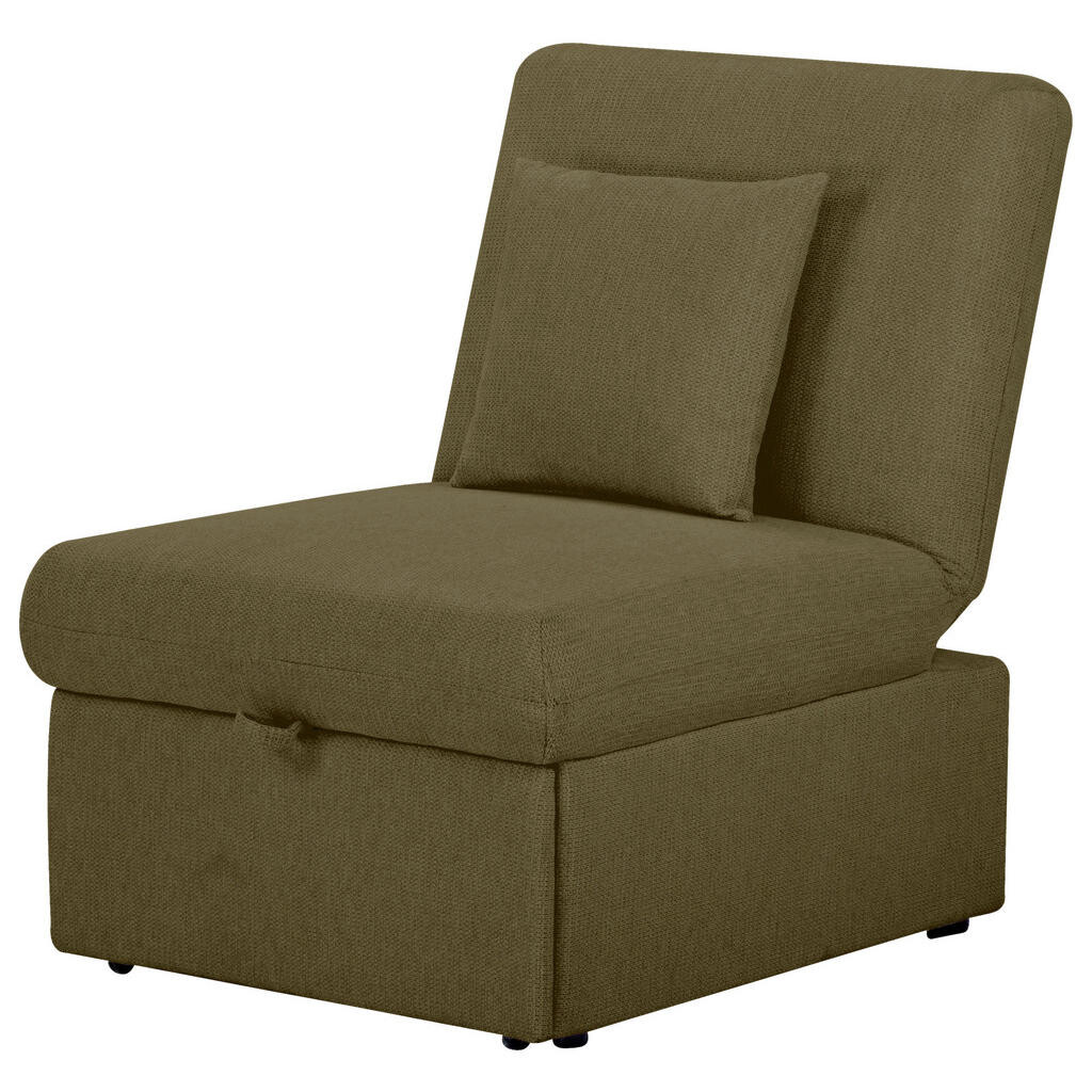 Livetastic ROZKLADACIE KRESLO, drevo, plast, textil, olivovozelená