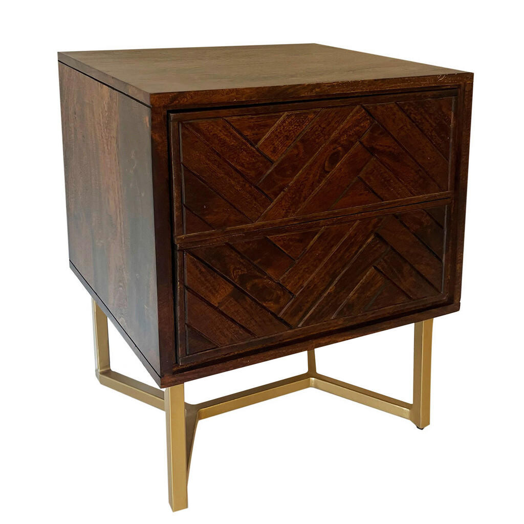 Livetastic NOČNÁ SKRINKA, akácia, tmavohnedá,