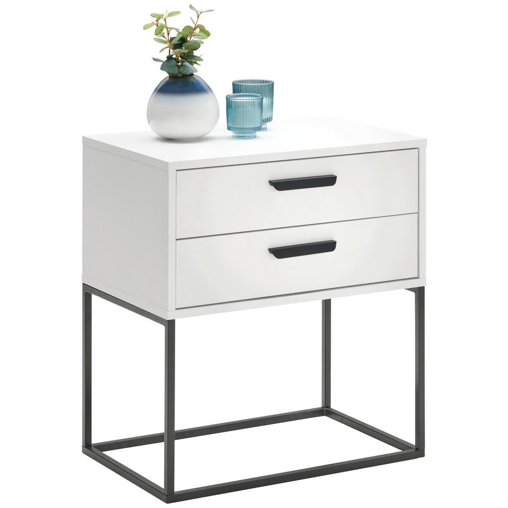 Carryhome NOČNÝ STOLÍK, čierna, biela, 60/65/38,5 cm