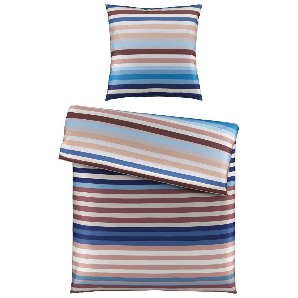 Novel POSTEĽNÁ BIELIZEŇ, satén, modrá, 135/200 cm