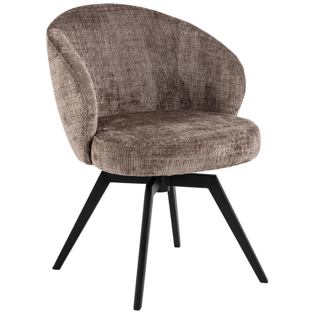 MID.YOU STOLIČKA S PODRÚČKAMI, oceľ, štruktúra, hnedá, čierna