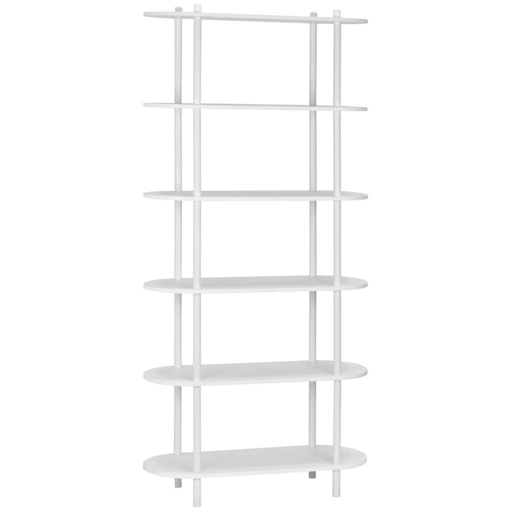 PBJ REGÁL, biela, železo, 90/160/30 cm