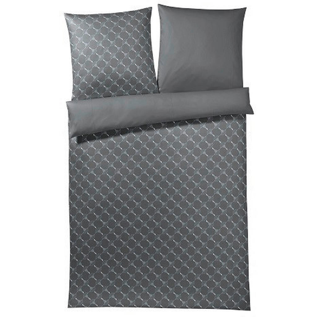 Joop! OBOJSTRANNÁ POSTEĽNÁ BIELIZEŇ, makosatén, grafitová, 155/220 cm
