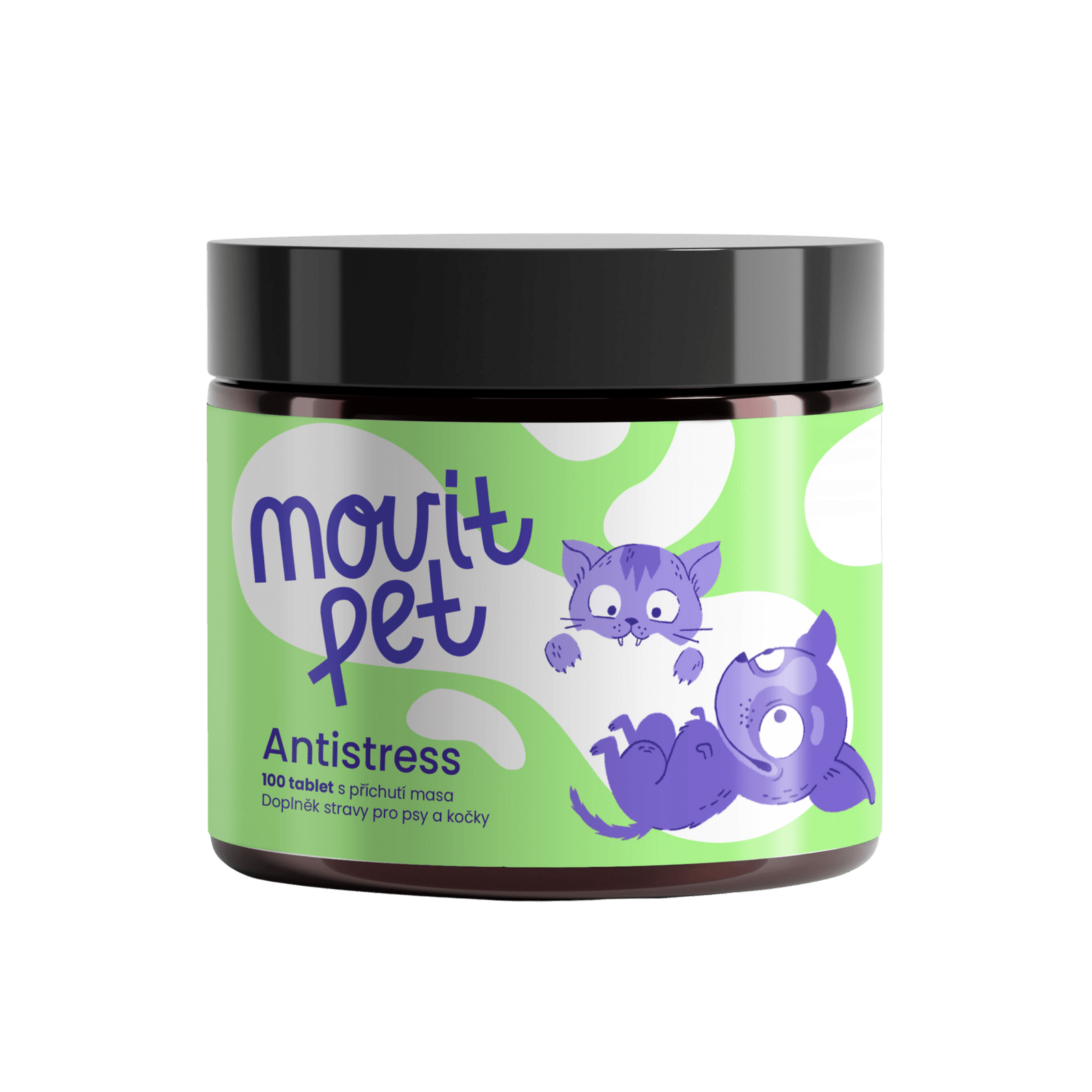 MOVIT ENERGY PET Antistress s príchuťou mäsa 100 tabliet