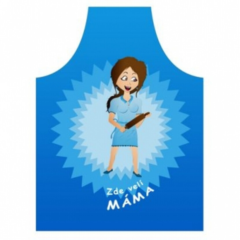 Zástera Tu velí mama - modrá