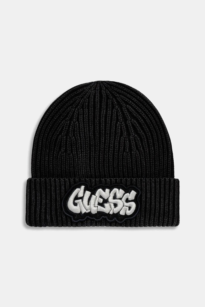 Bavlnená čiapka Guess čierna farba, L5BZ01 Z4130