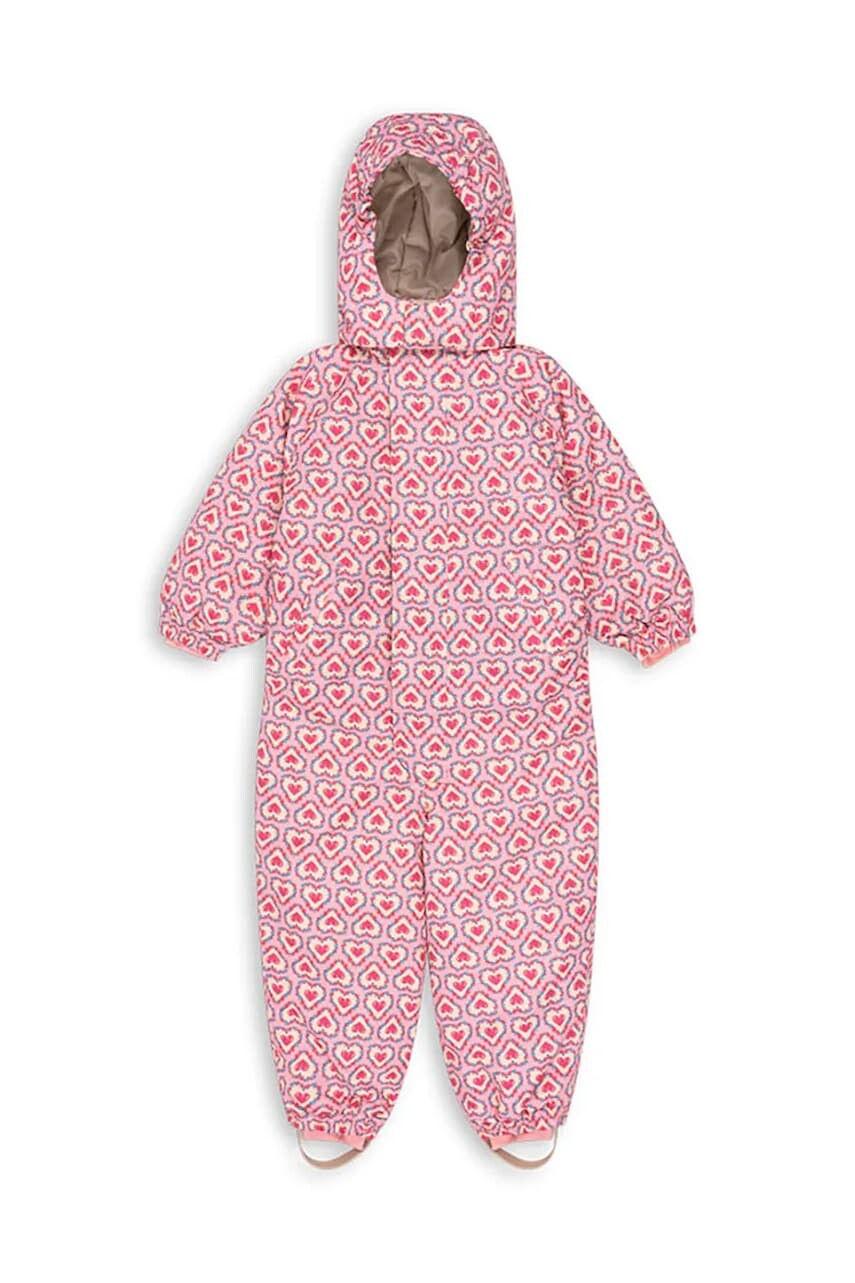 Detský overal Konges Sløjd NOHR SNOWSUIT PRINT ružová farba, KS103517