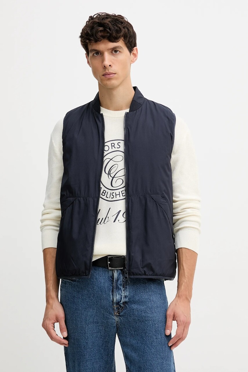 Vesta United Colors of Benetton tmavomodrá farba, prechodná, 2NBPUJ00Q